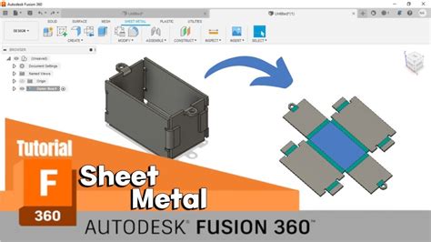 convert to sheet metal fusion 360|fusion 360 sheet metal drawing.